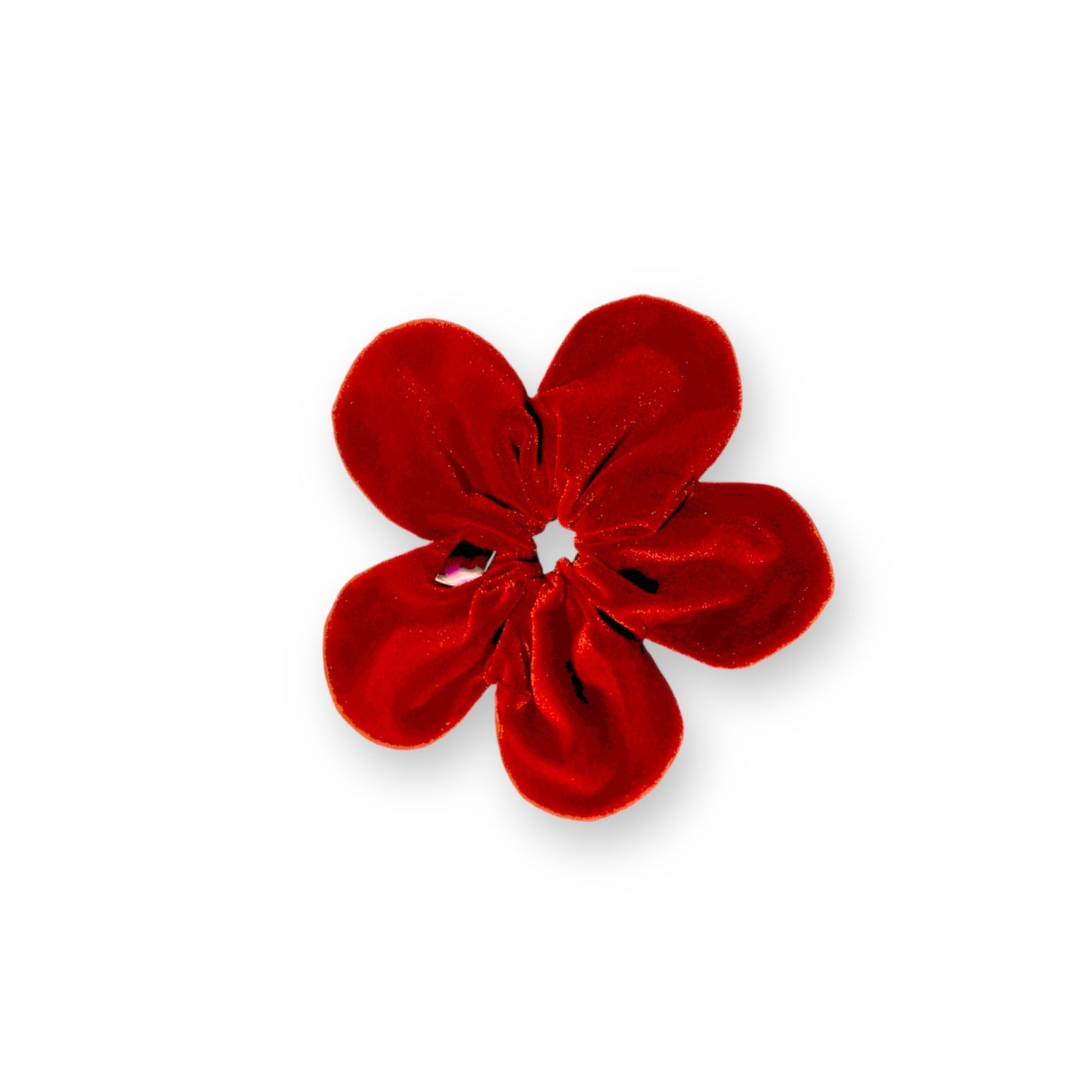 VELVET FLOWER SCRUNCHIE